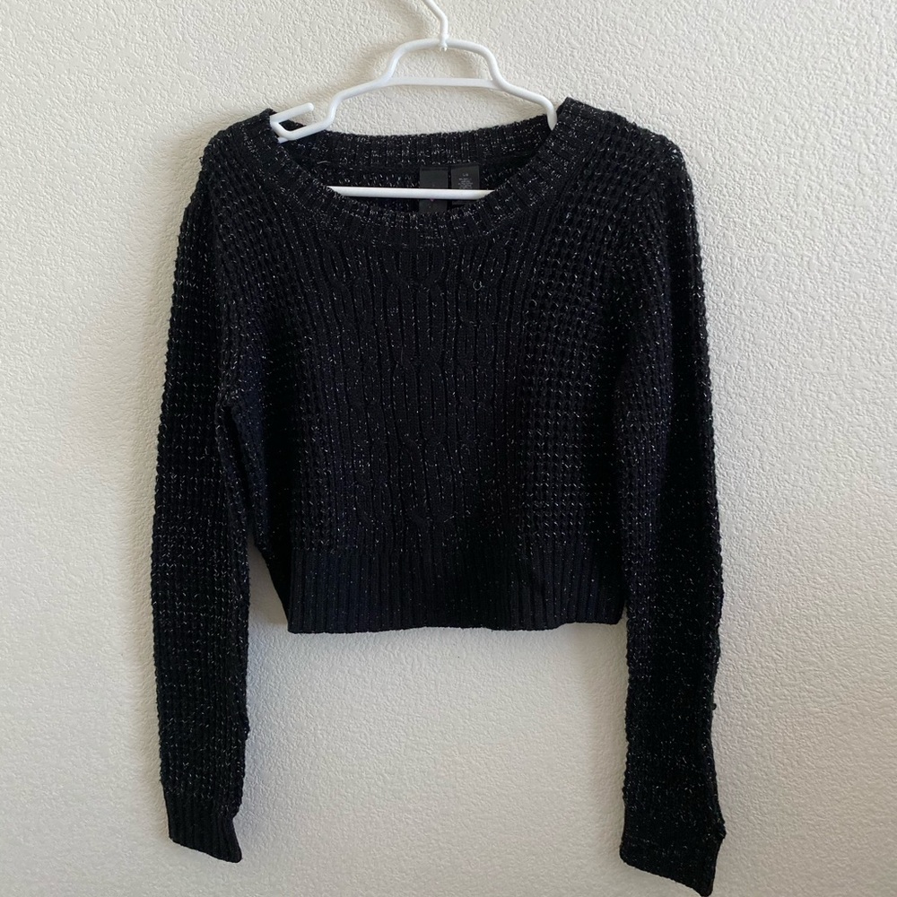 Black with sparkles knit sweater